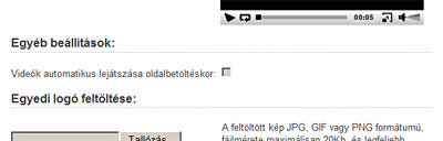 VideoSmart - automata videlejtszs be- kikapcsols
