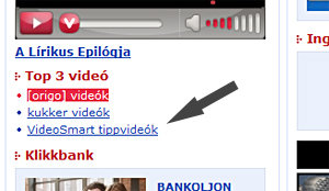 VideoSmart - IWIW kilp oldalon a VideoSmart.hu