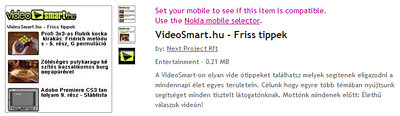 VideoSmart - Nokia mobil alkalmazs